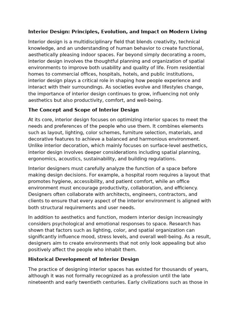 Interior Design | PDF