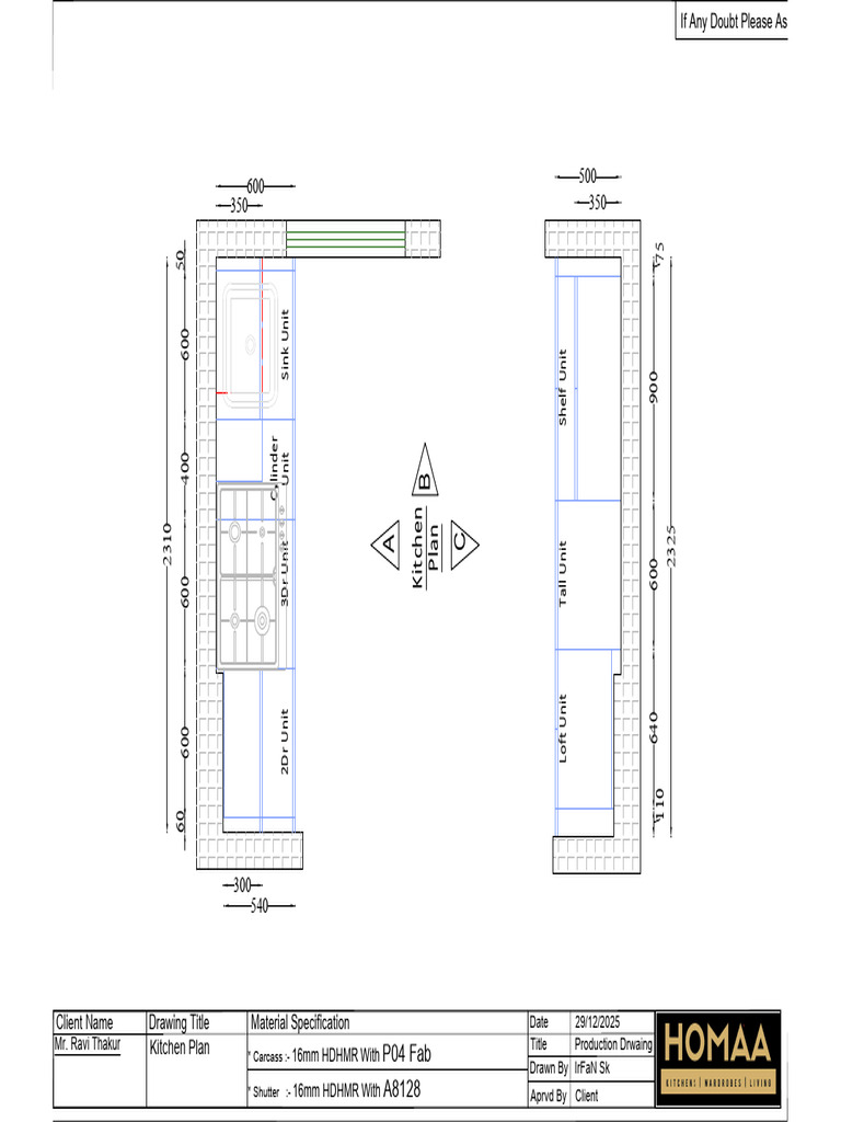 00 MR Ravi Thakur - Production Drawings 29-12-25 | PDF