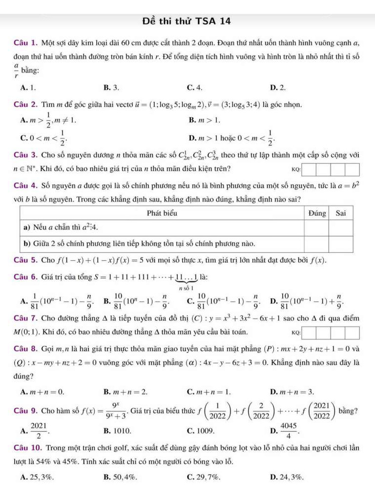Tsa 4 | PDF