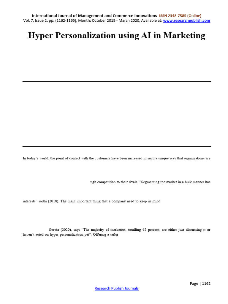 Hyper Personalization 8442 | PDF | Artificial Intelligence ...