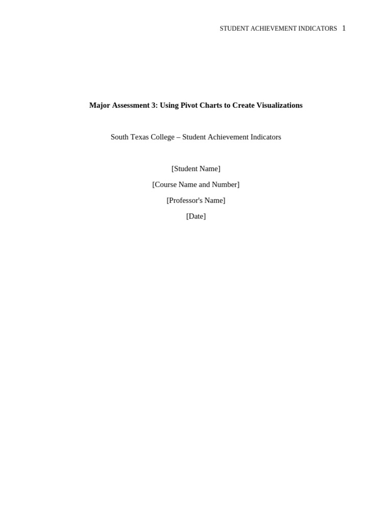 STC Major Assessment 3 | PDF | Microsoft Excel | Performance Indicator