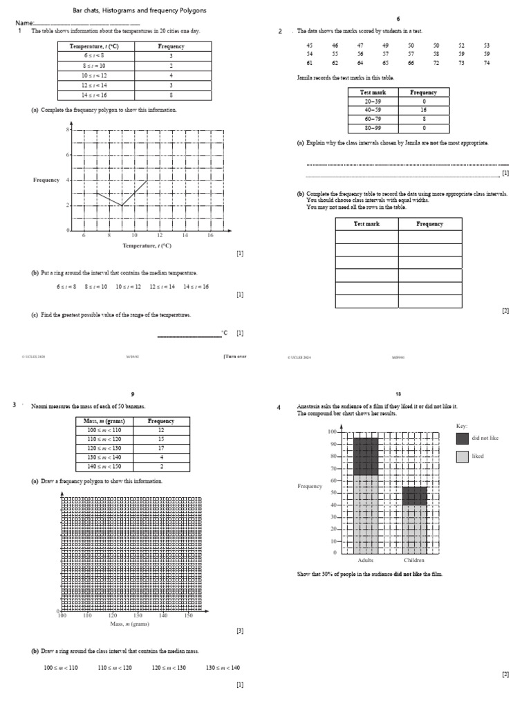 Frequency Diagrams and Graphs 123 | PDF