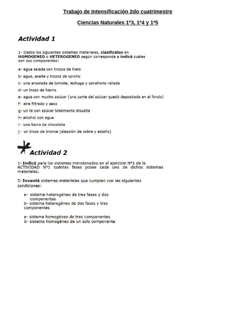 Cs Nat Intensificacion 2do Cuatr | PDF