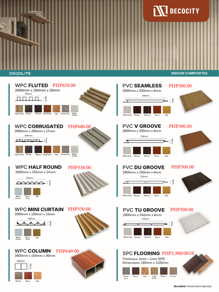 Decocity-Products-Price | PDF | Forest Products | Wood
