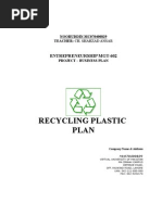 Download Entrepreneurship Plastic Recycling Project by lushcheese SN10109433 doc pdf