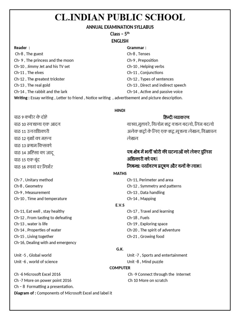 CLASS 5TH | PDF