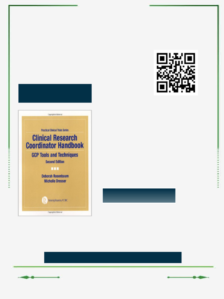 Clinical Research Coordinator Handbook GCP Tools and Techniques 2 LSLF ...