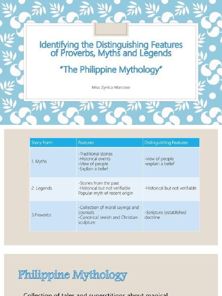 Distinguishing The Features of The Phil Myth216 | PDF