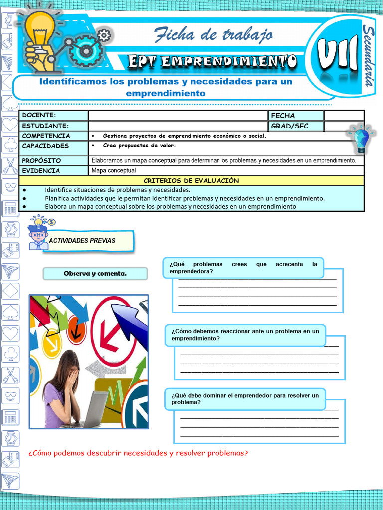 Ficha de Actividad Ept Emprendimiento Vii - Semana 3 | PDF | Iniciativa ...
