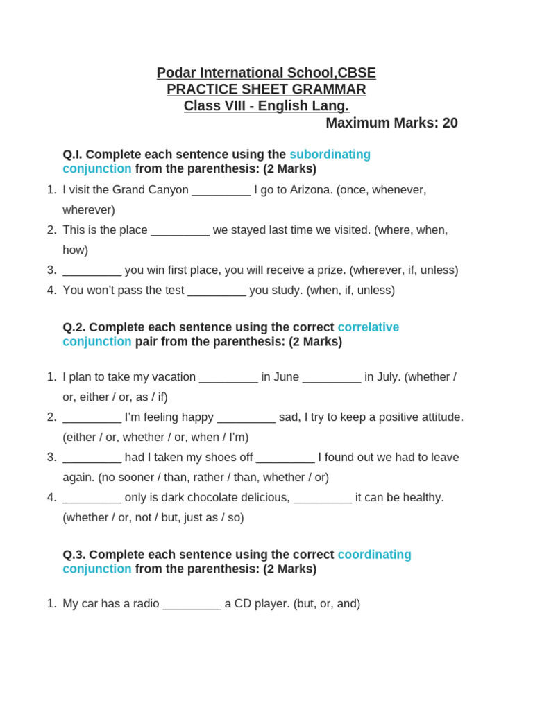 Pt 2 Grade Viii English Grammar Revision Sheet | PDF | Chess | Chess ...