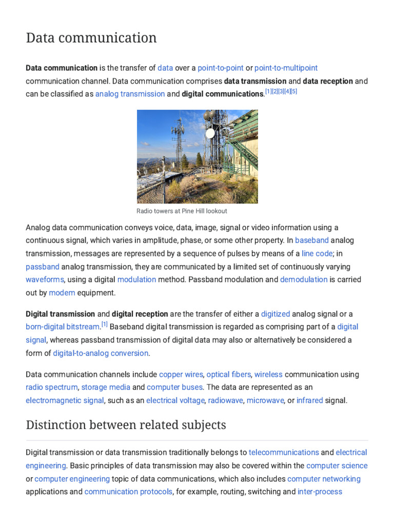 Data Communication | PDF | Communication | Computer Data