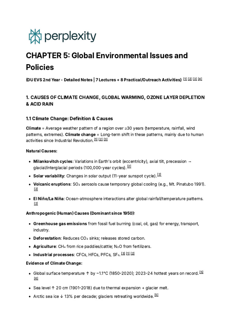 5 - Global Environmental Issues and Polic | PDF | Climate Change ...