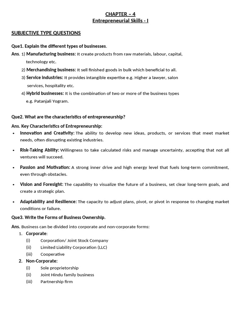 1770886134913 SectionA Chap4 QueAns | PDF