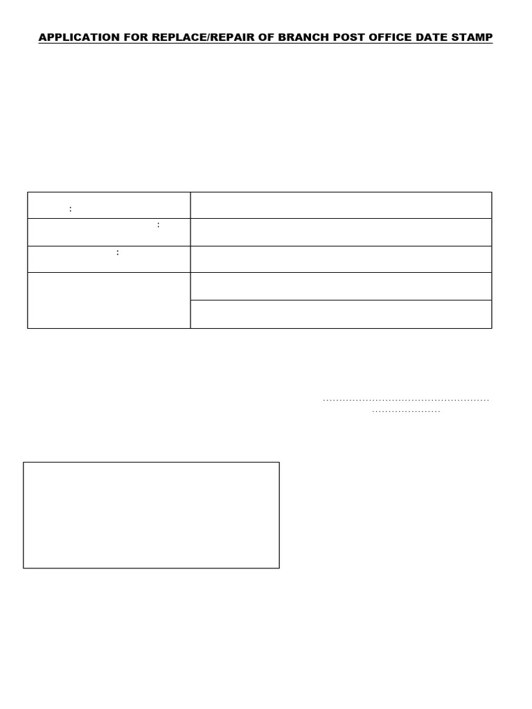 Application For Date Stamp Change | PDF