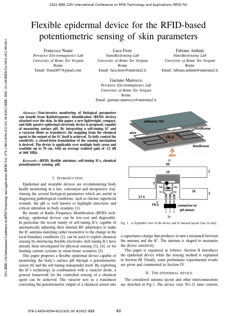 Flexible Epidermal Device for the RFID-based Potentiometric Sensing of ...