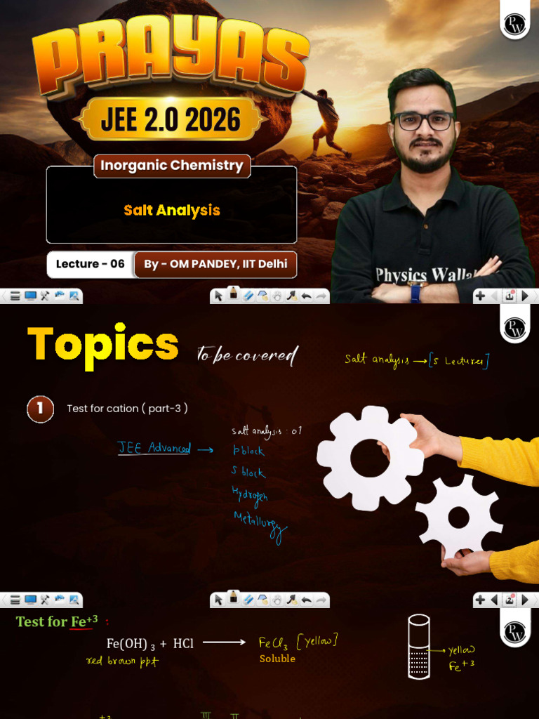 Principles of Qualitative Analysis Salt Analysis 06 Class Notes | PDF ...