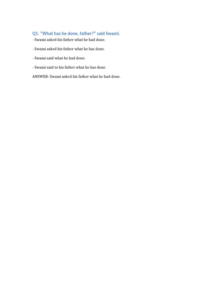 Direct Indirect Questions | PDF
