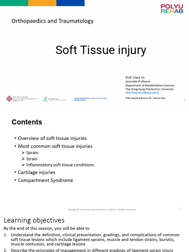 Week 2 RS2700 Part II_ Soft Tissue Injury(4) | PDF | Tendon ...