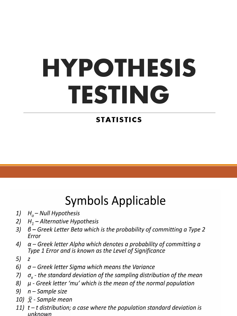 Hypothesis Testing | PDF