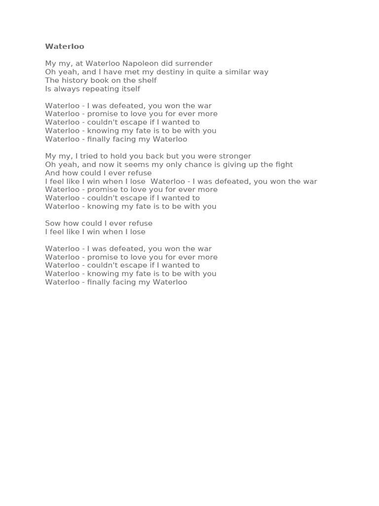 Waterloo | PDF