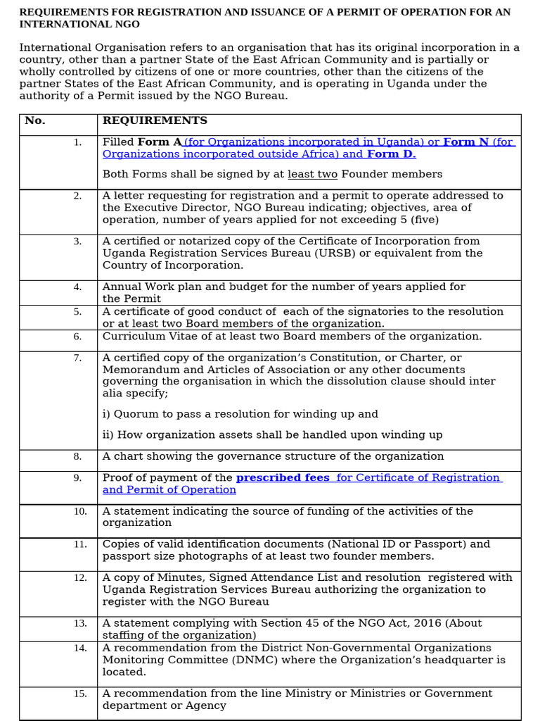 New Requirements For International Ngo | PDF | Non Governmental ...