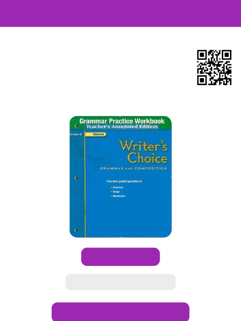 Writer S Choice Grammar Practice Workbook Grade 6 Teacher S Annotated ...