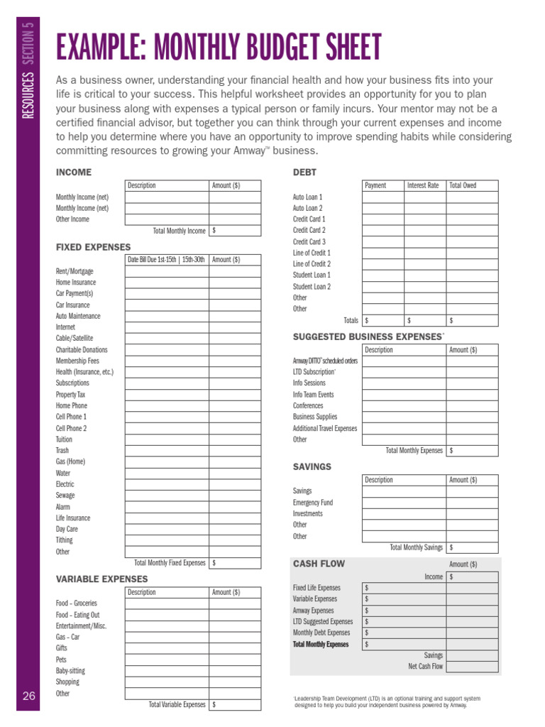 Budget Sheet | PDF | Expense | Credit