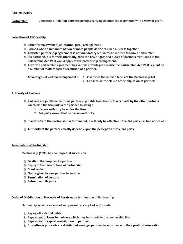 Partnership | PDF | Partnership | Limited Liability Partnership