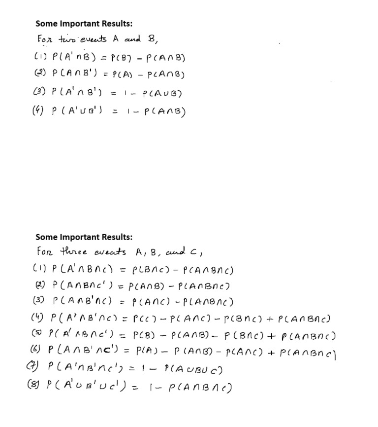 Sessions 3-4_Probability_Some Important Results_for Three Events | PDF