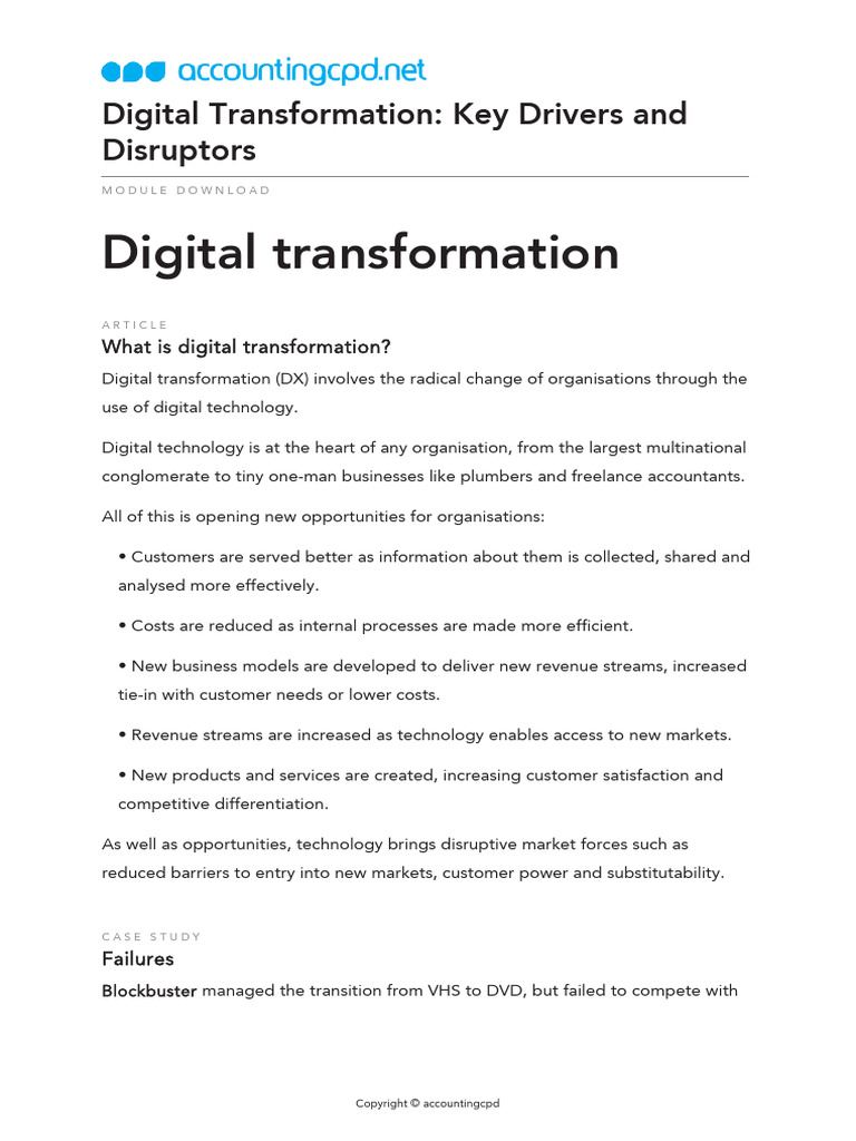 Digital Transformation | PDF | Prices | Business