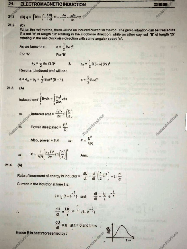 Electromagnetic Induction | PDF | Electromagnetic Induction | Inductor