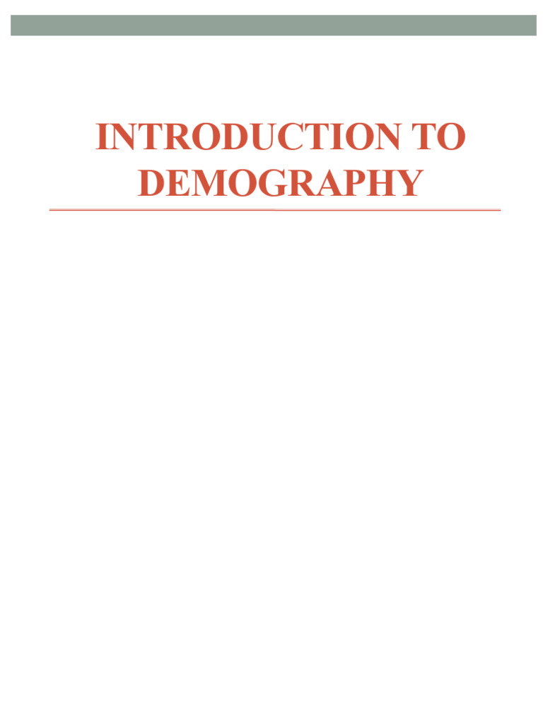 Introduction To Demography 2021 | PDF | Demography | Economic Growth