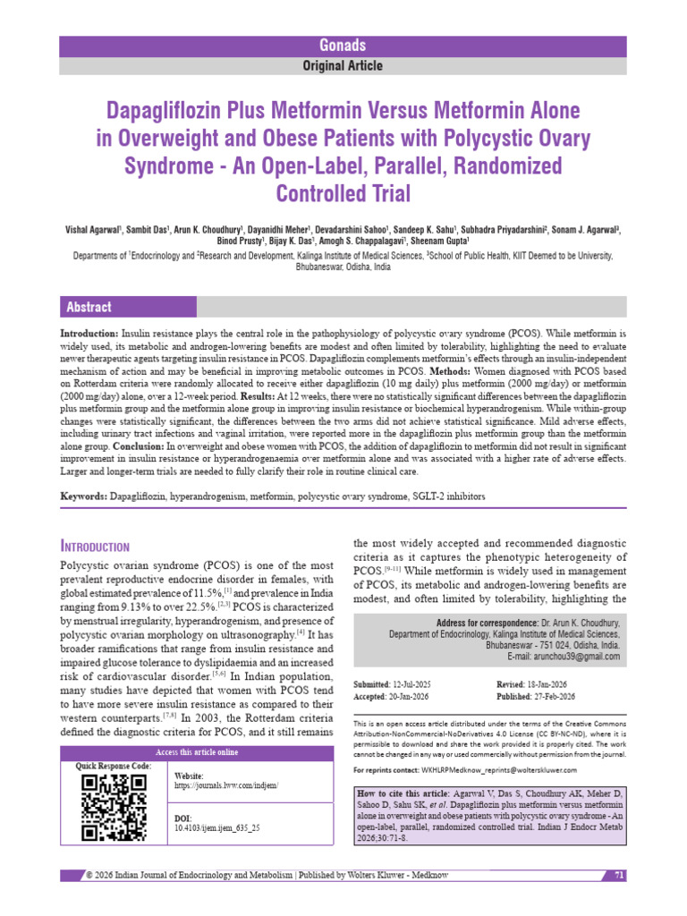 Dapagliflozin Plus Metformin Versus Metformin.10 | PDF | Polycystic ...