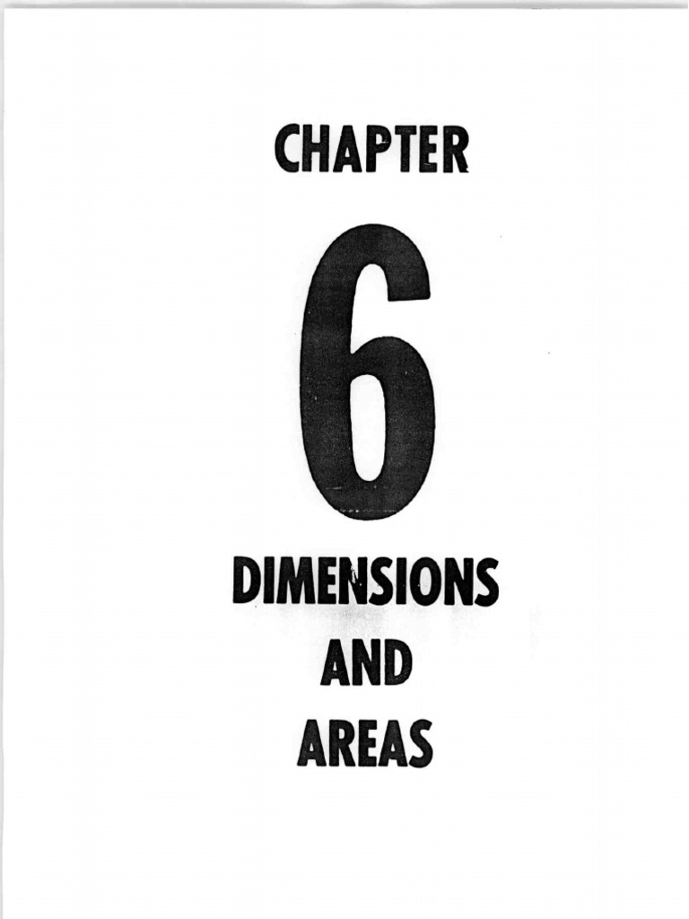Chapter 6 Dimensions and Areas | PDF