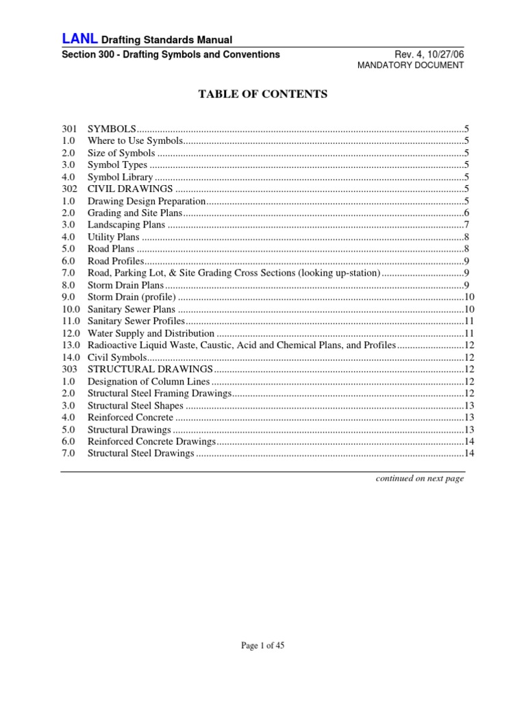 Drafting Symbols and Conventions Guide | PDF | Storm Drain | Technical ...