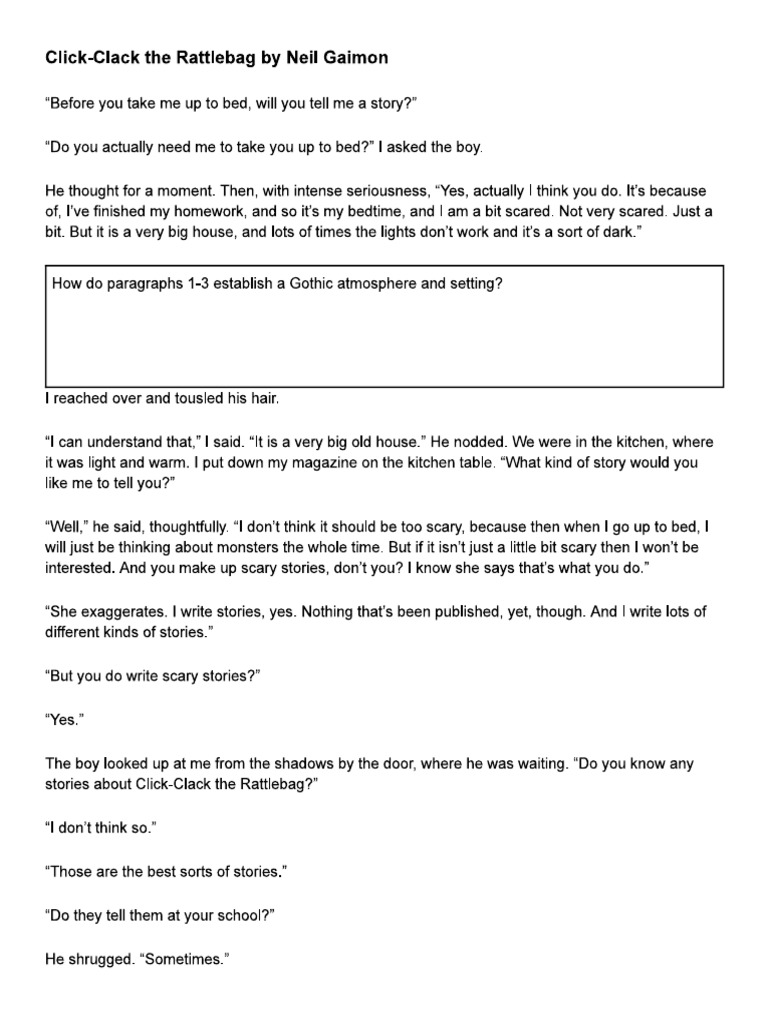 Click Clack - With Annotation Notes | PDF