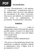 Decentralization