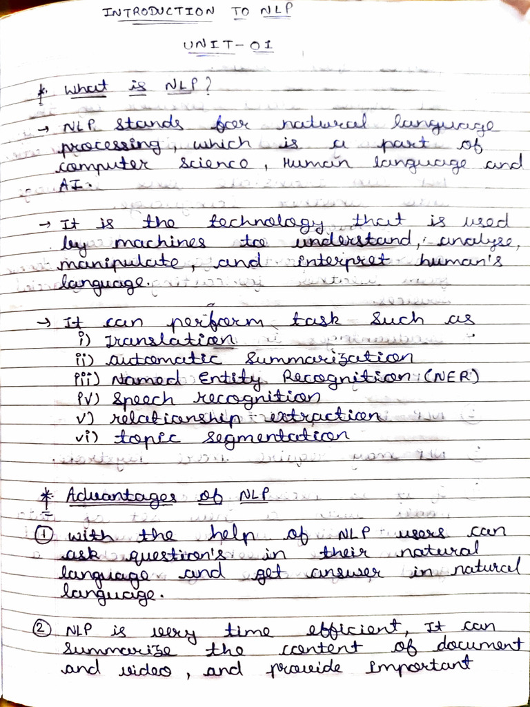 Handwritten Notes - Unit 1&2 | PDF