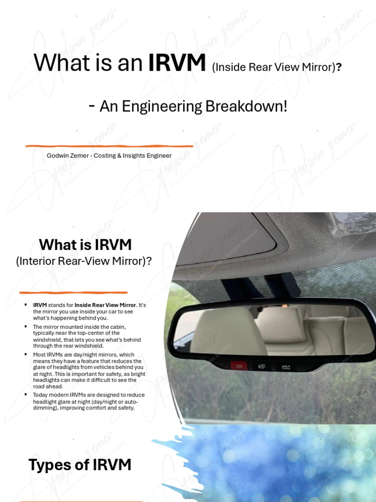 Inside Rear View Mirror (IRVM) | PDF | Headlamp | Land Vehicles