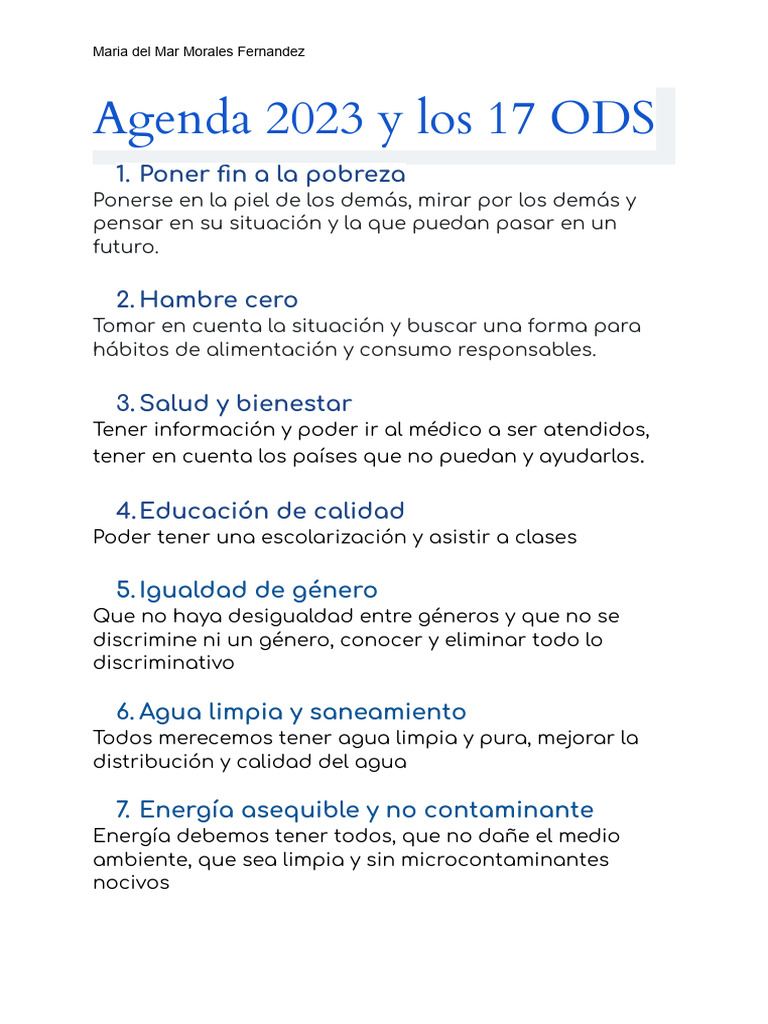 Agenda 2030 y Los 17 ODS | PDF | Sustentabilidad | Desigualdad social