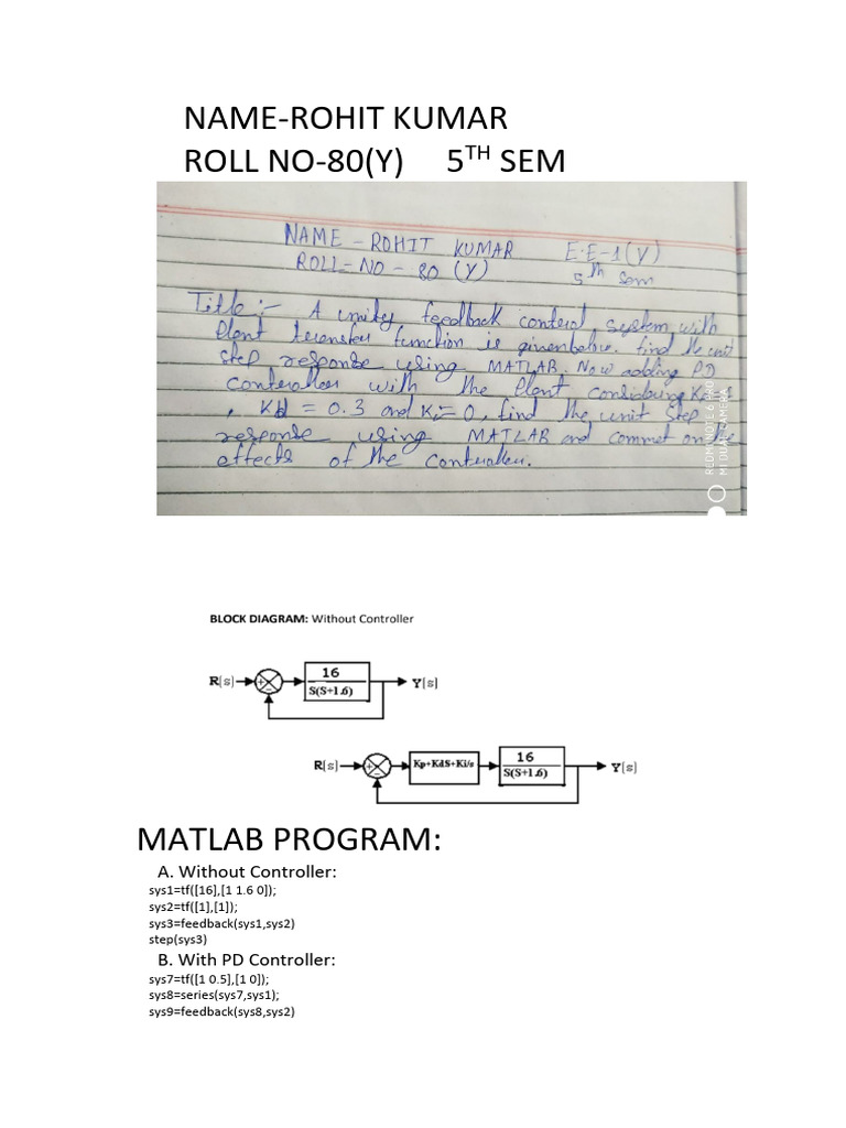 Control Lab Exam | PDF