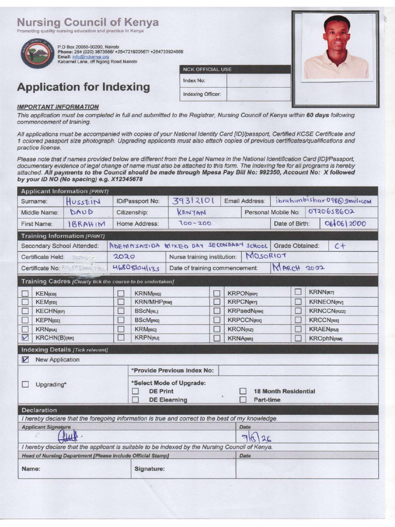 Indexing Form | PDF