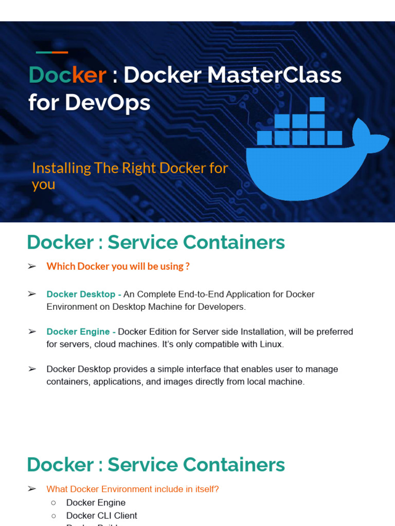 5.1 Installing The Right Docker For You | PDF