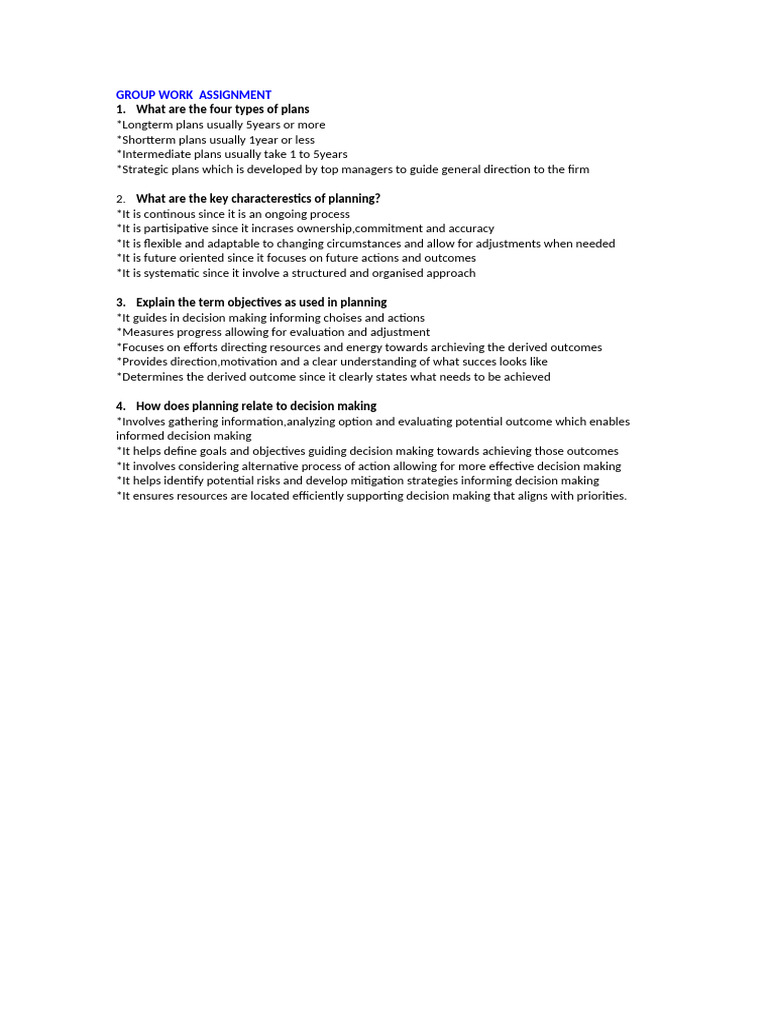 Group Work Assignment | PDF