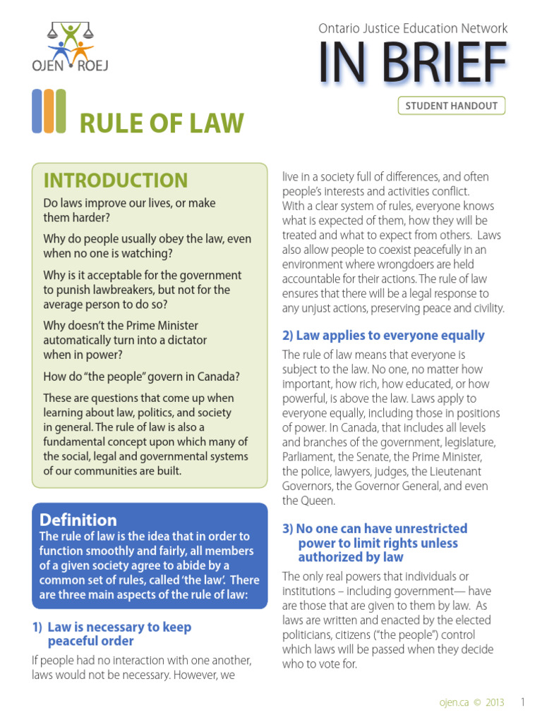 Rule of Law | PDF | Rule Of Law | Constitution