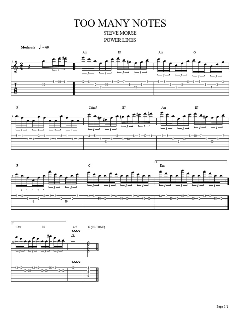 Too Many Notes | PDF