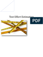 Test Effort Estimation Techniques and Steps