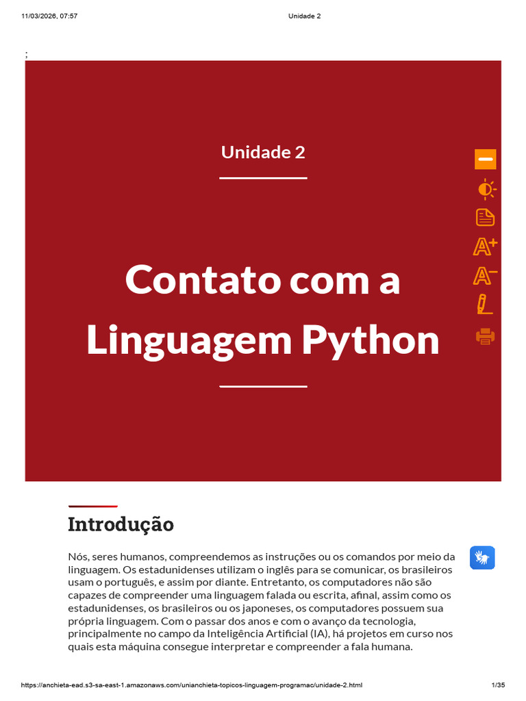 Unidade 2 - Contato Com A Linguagem Python | PDF | Compilador ...
