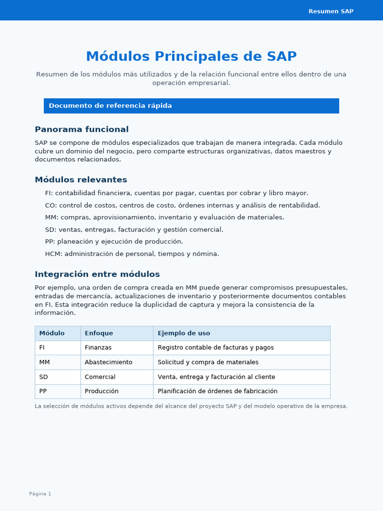 02 Modulos Principales de SAP Partner Silver | PDF
