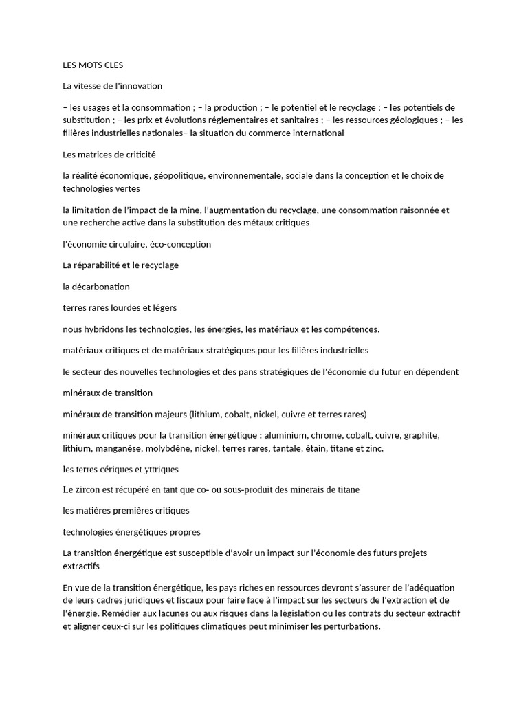 Les Mots Cles | PDF